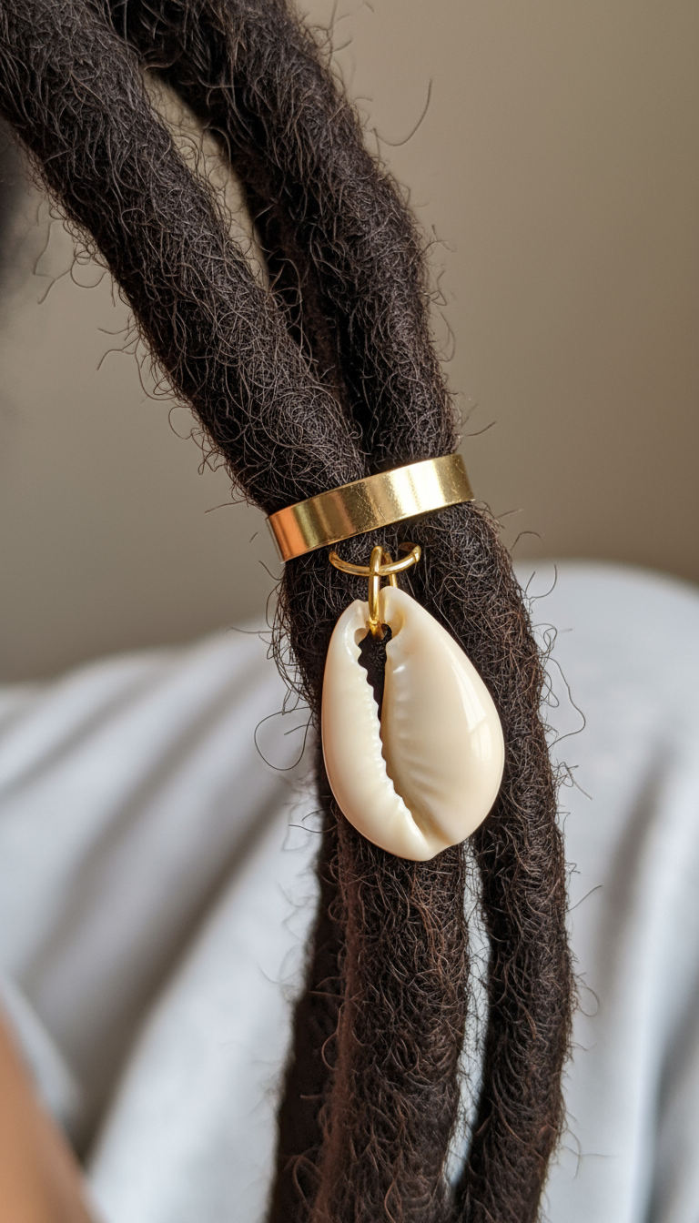 Shell charm with a gold chain