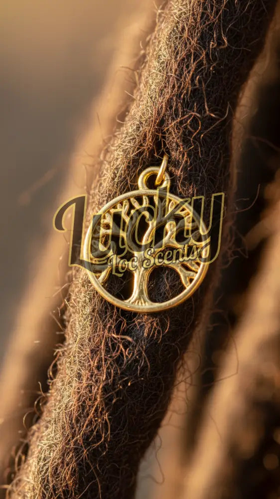 Gold pendant with a tree of life design